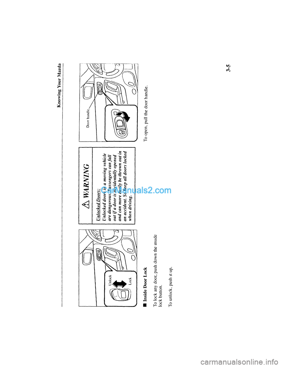 MAZDA MODEL MILLENIA 2001  Owners Manual (in English) 