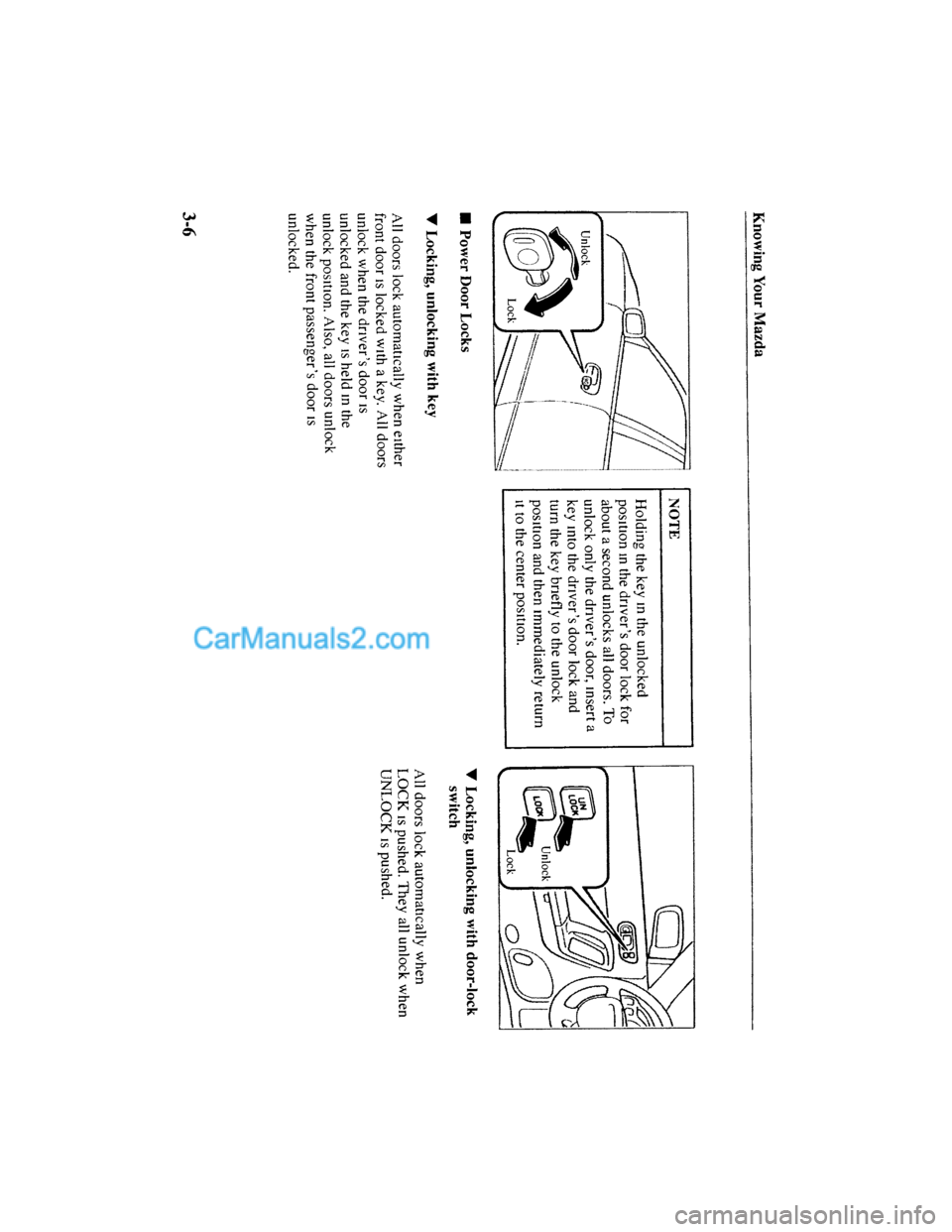 MAZDA MODEL MILLENIA 2001  Owners Manual (in English) 