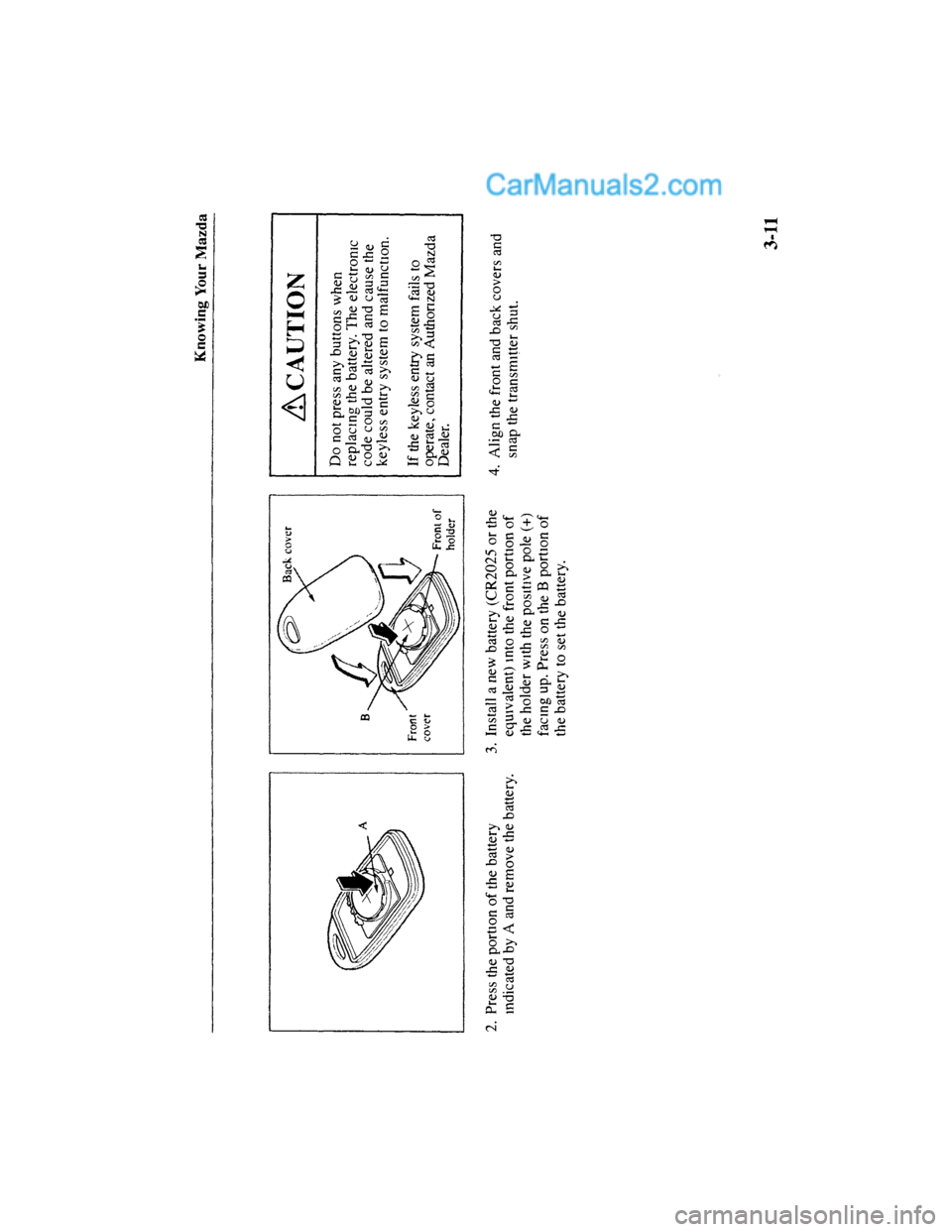 MAZDA MODEL MILLENIA 2001  Owners Manual (in English) 