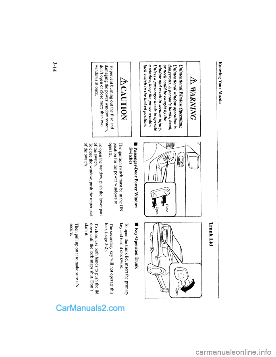 MAZDA MODEL MILLENIA 2001  Owners Manual (in English) 