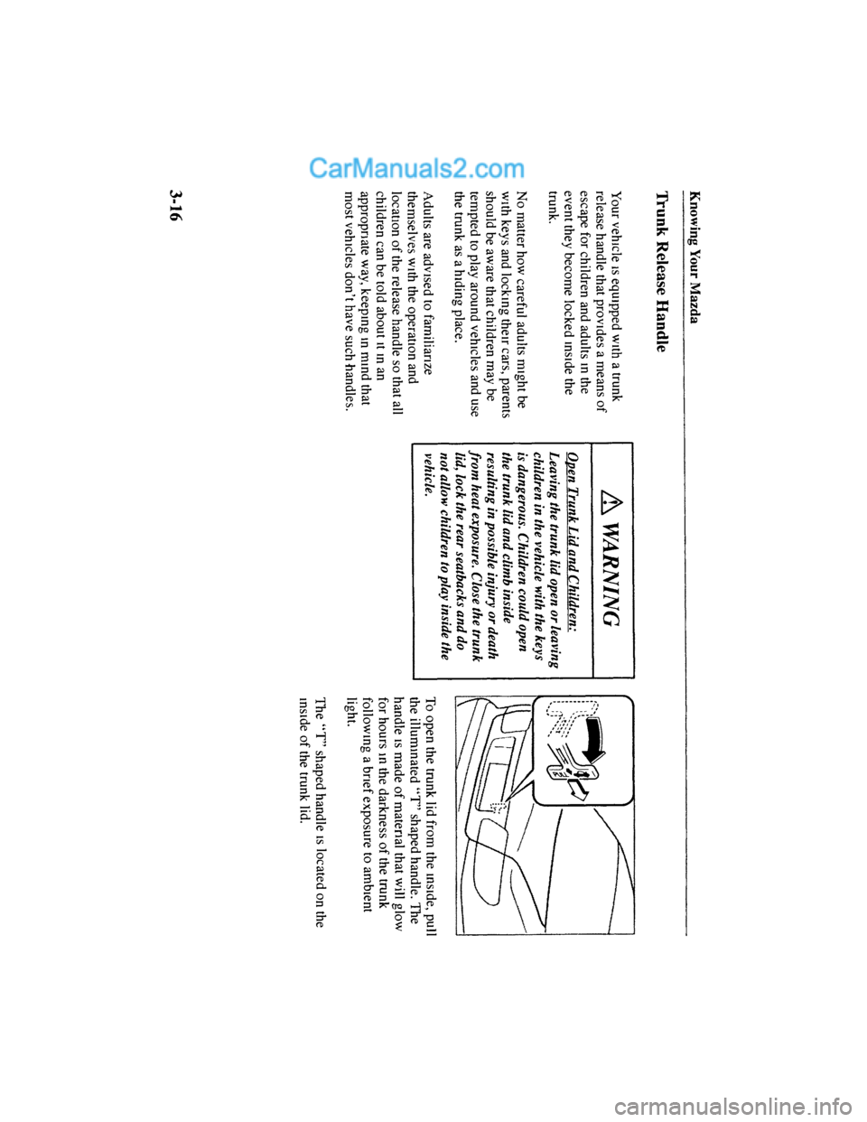 MAZDA MODEL MILLENIA 2001  Owners Manual (in English) 