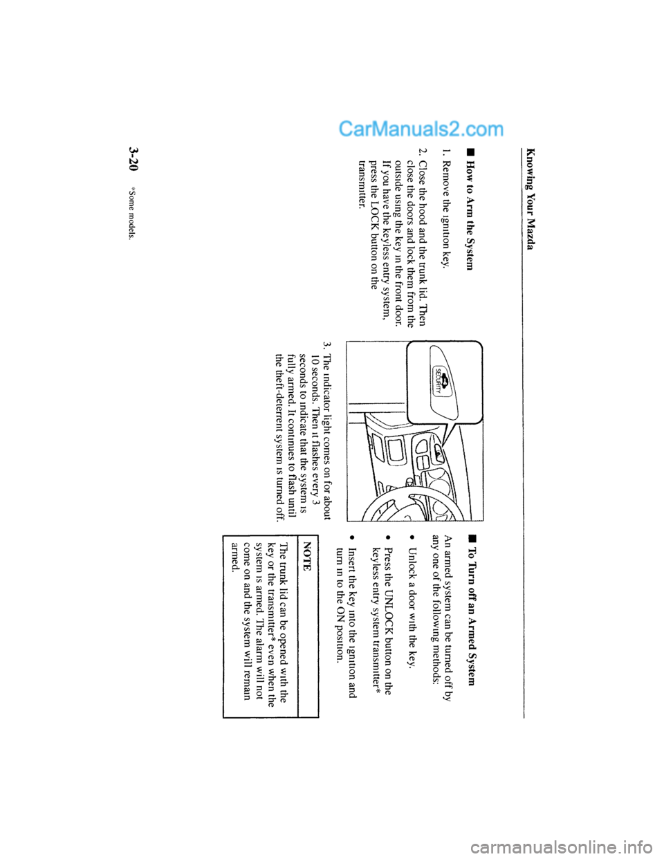 MAZDA MODEL MILLENIA 2001  Owners Manual (in English) 