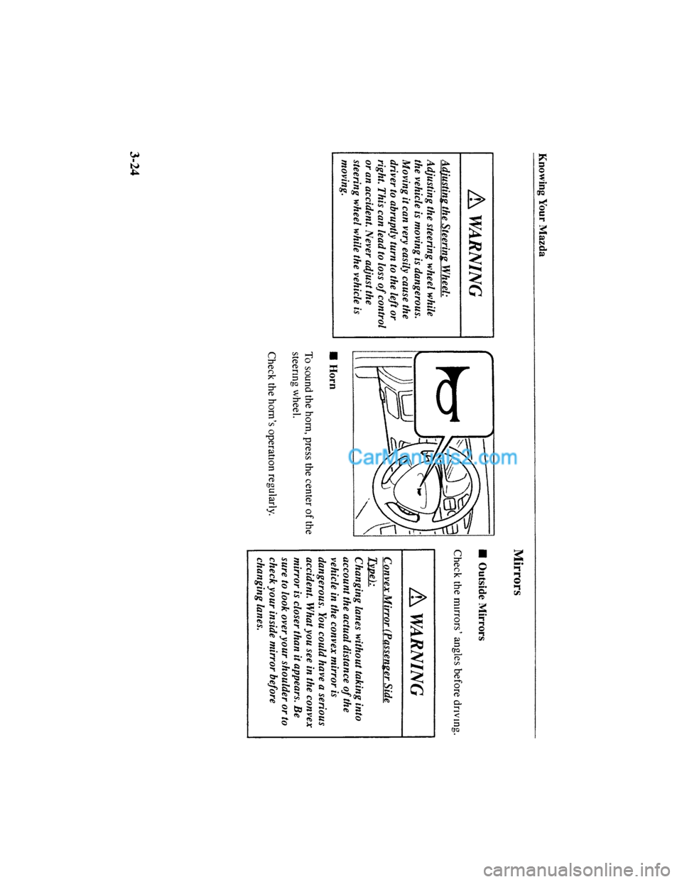 MAZDA MODEL MILLENIA 2001  Owners Manual (in English) 