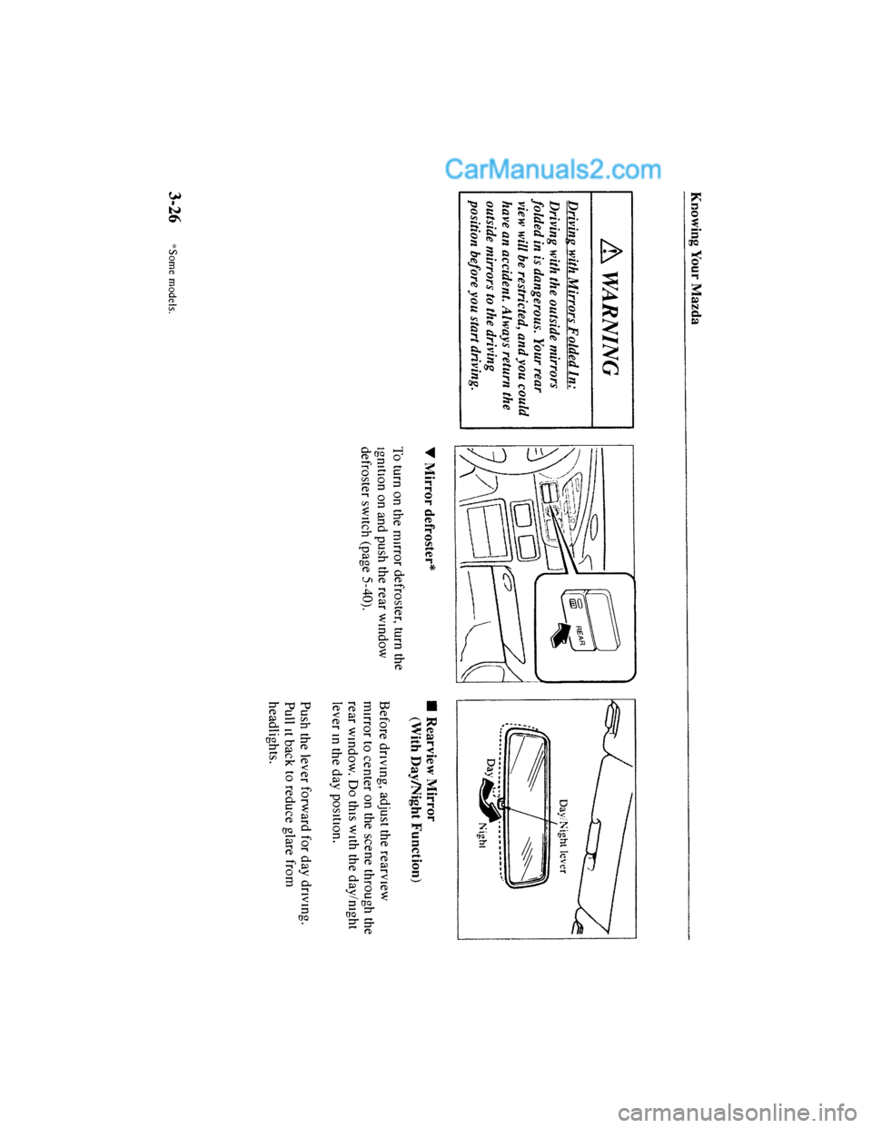 MAZDA MODEL MILLENIA 2001  Owners Manual (in English) 