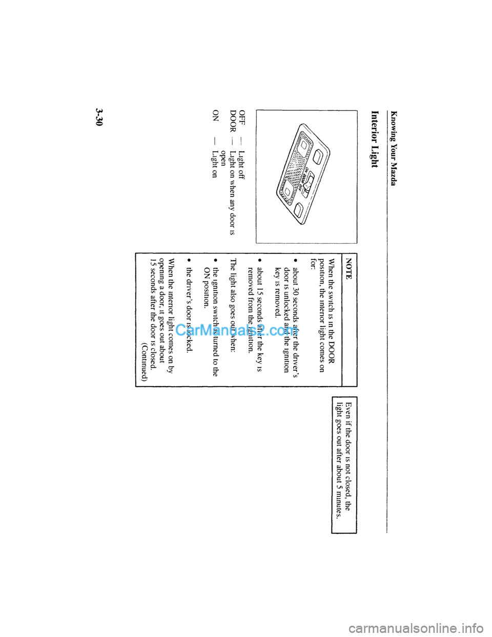 MAZDA MODEL MILLENIA 2001  Owners Manual (in English) 