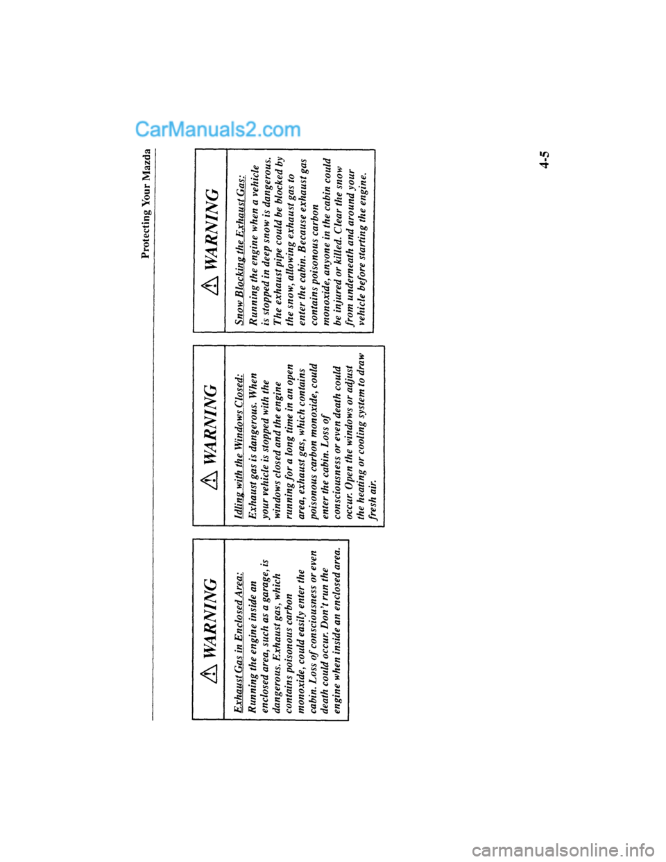 MAZDA MODEL MILLENIA 2001  Owners Manual (in English) 