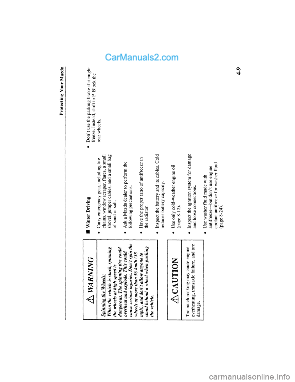 MAZDA MODEL MILLENIA 2001  Owners Manual (in English) 
