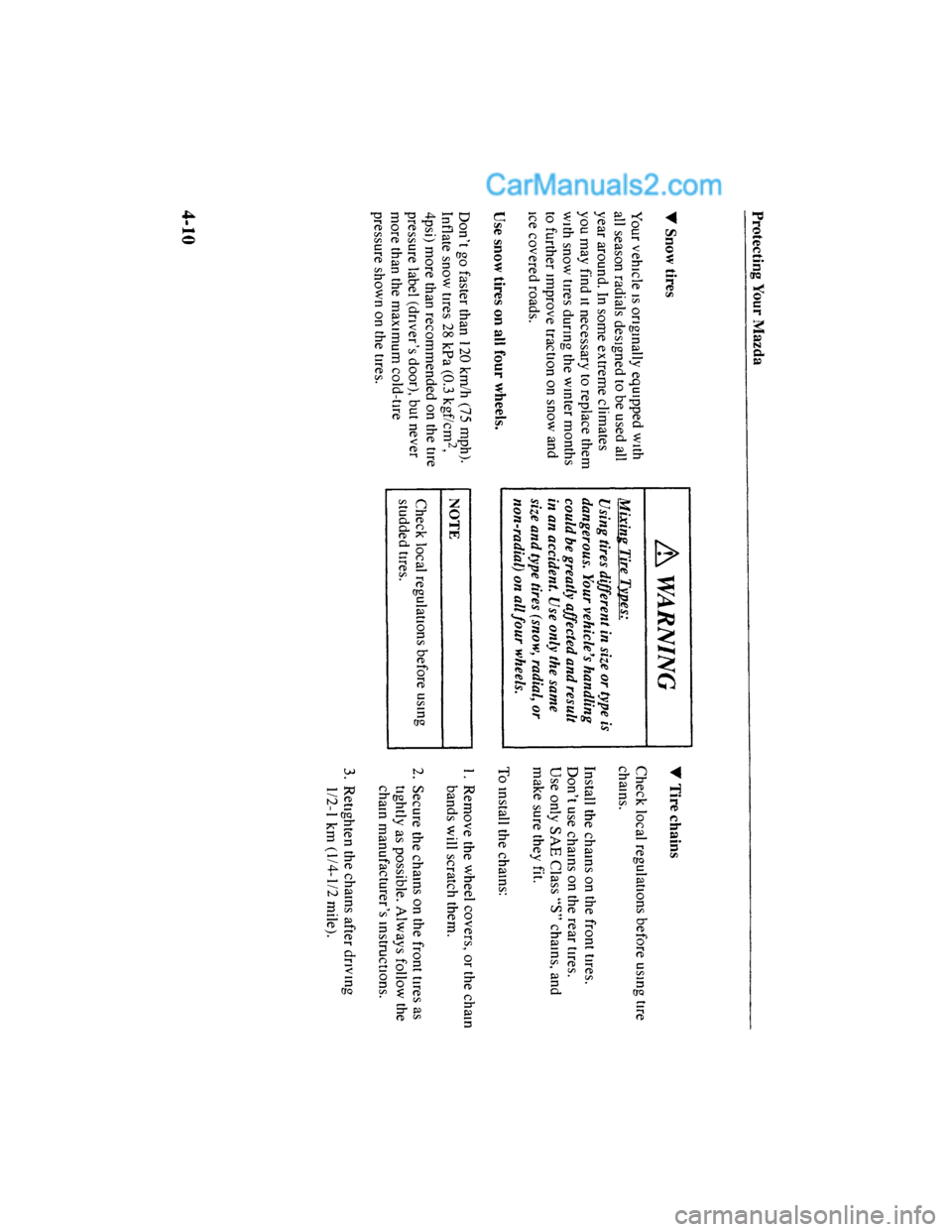 MAZDA MODEL MILLENIA 2001  Owners Manual (in English) 