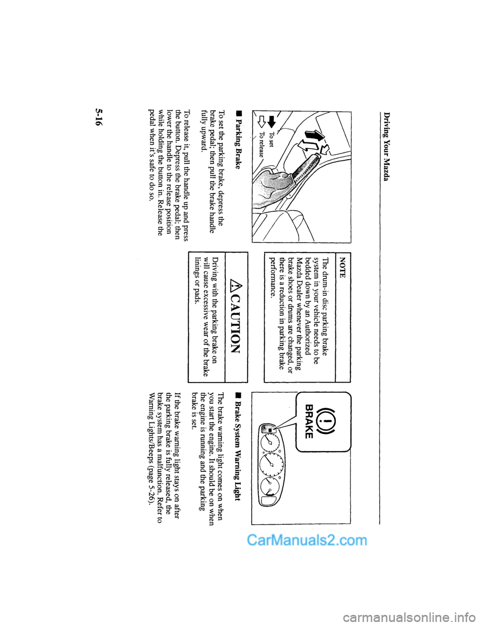 MAZDA MODEL MILLENIA 2000  Owners Manual (in English) 