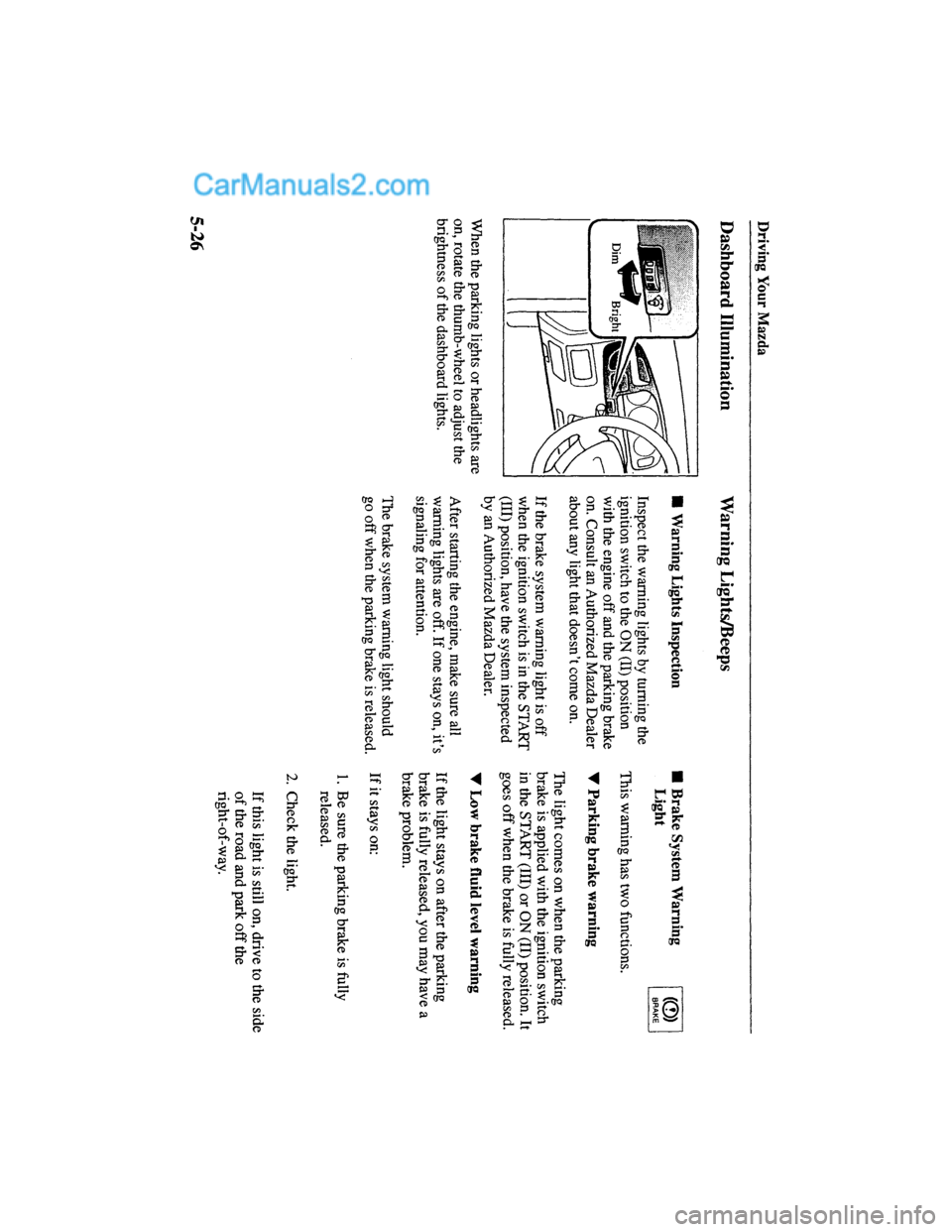 MAZDA MODEL MILLENIA 2000  Owners Manual (in English) 