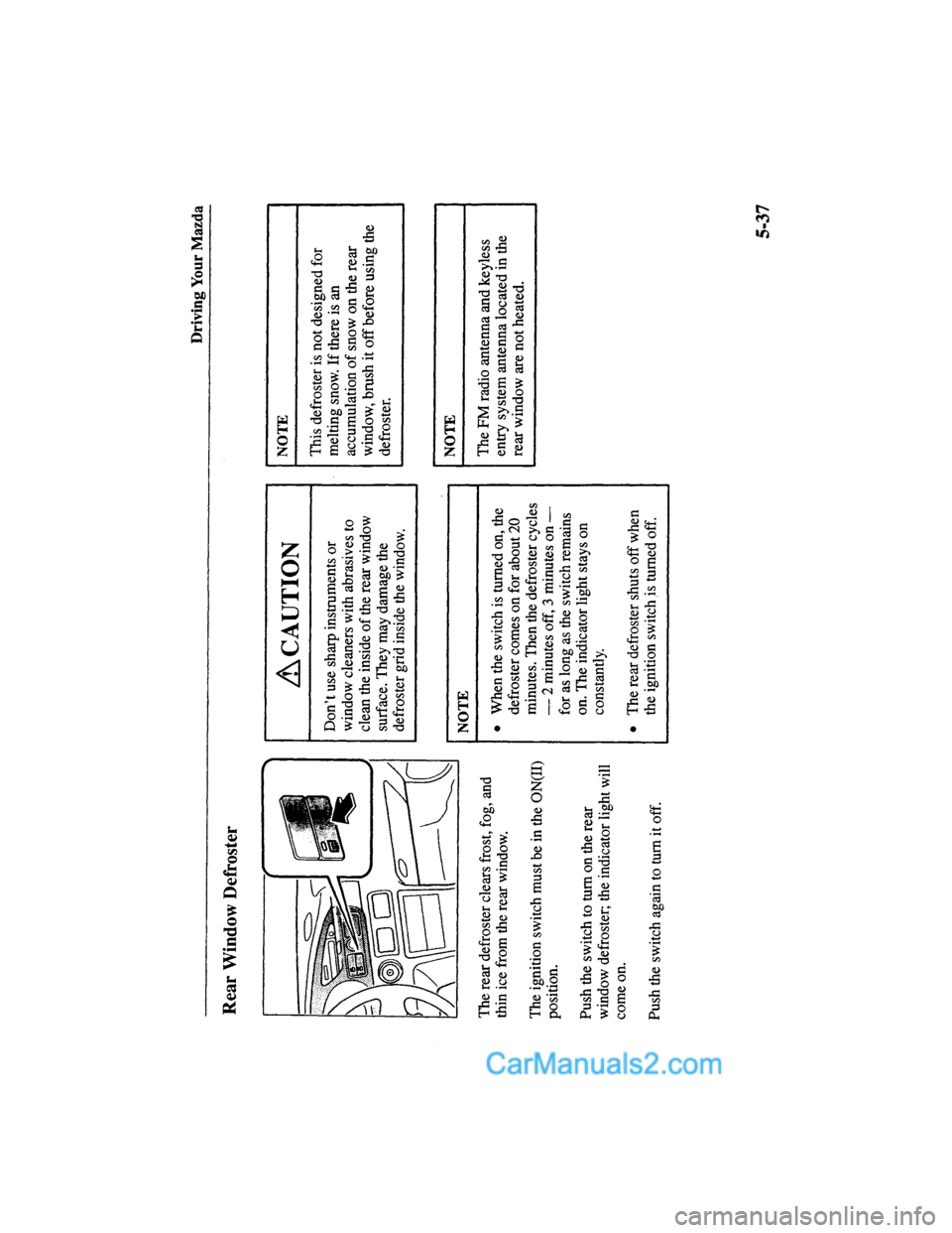 MAZDA MODEL MILLENIA 2000  Owners Manual (in English) 