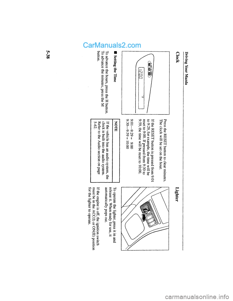 MAZDA MODEL MILLENIA 2000  Owners Manual (in English) 