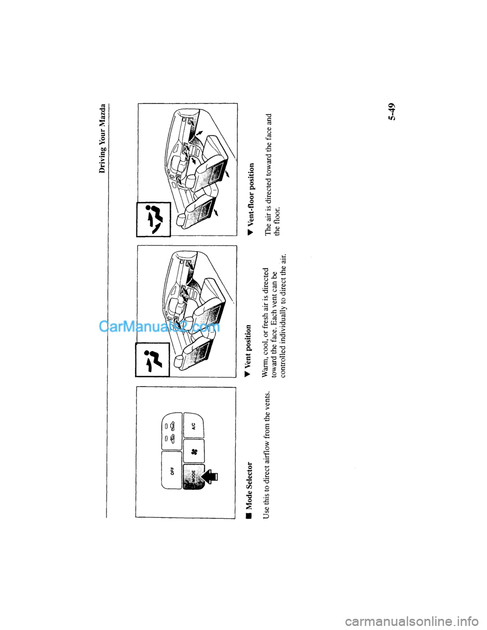 MAZDA MODEL MILLENIA 2000  Owners Manual (in English) 