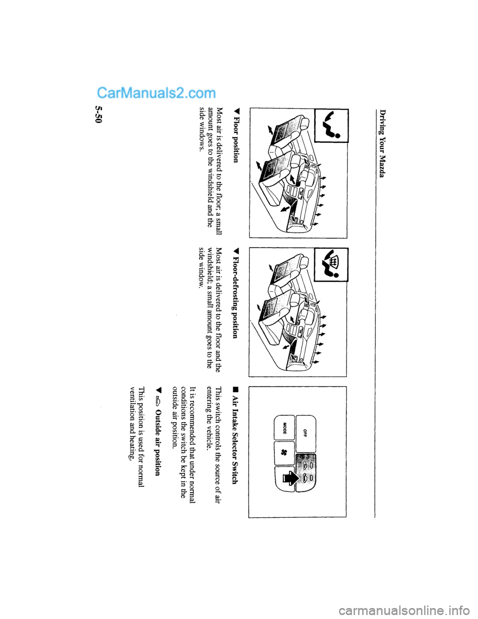 MAZDA MODEL MILLENIA 2000  Owners Manual (in English) 