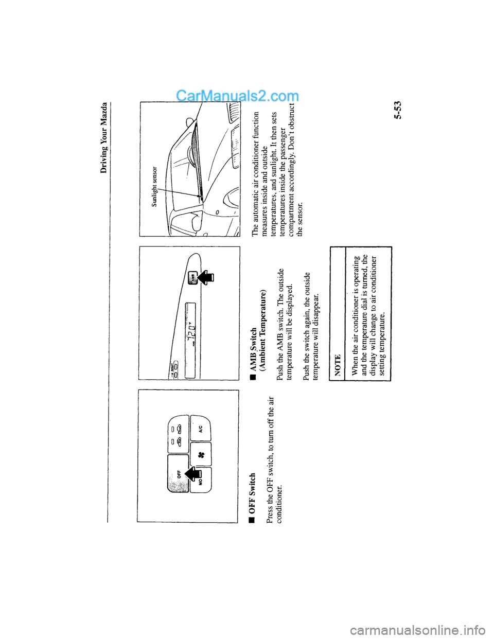 MAZDA MODEL MILLENIA 2000  Owners Manual (in English) 