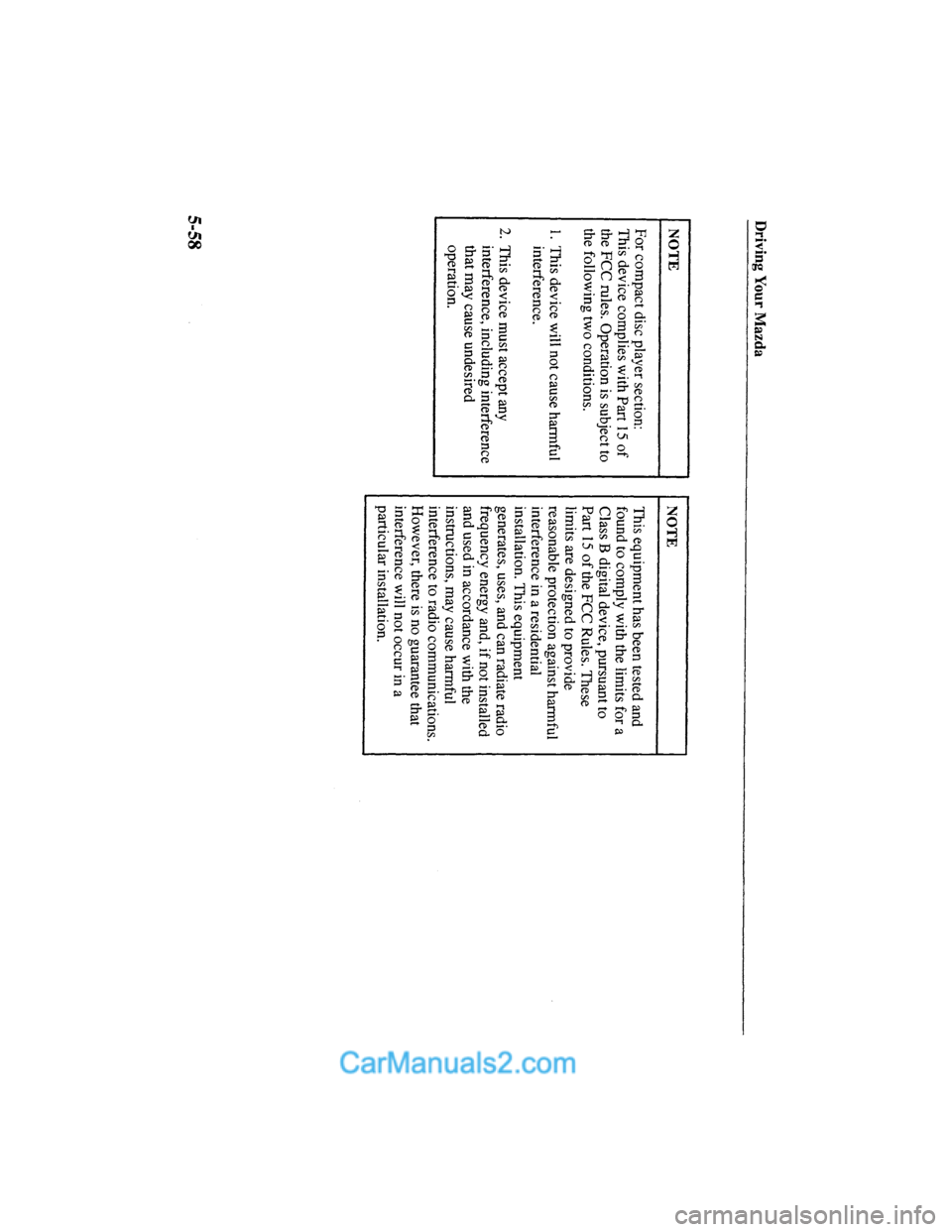 MAZDA MODEL MILLENIA 2000  Owners Manual (in English) 