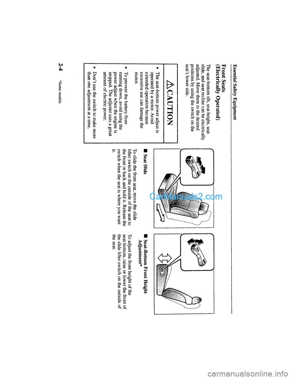 MAZDA MODEL MILLENIA 2000  Owners Manual (in English) 