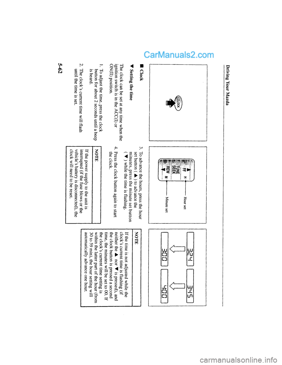 MAZDA MODEL MILLENIA 2000  Owners Manual (in English) 