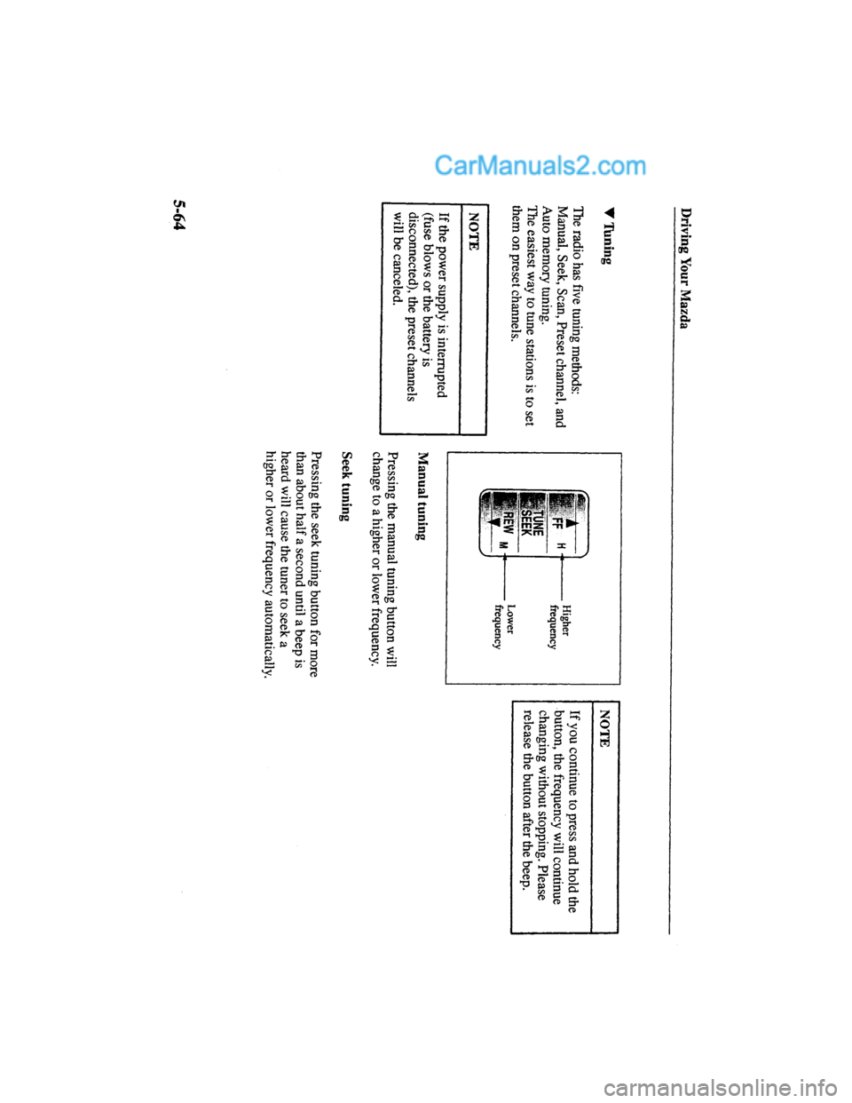 MAZDA MODEL MILLENIA 2000  Owners Manual (in English) 