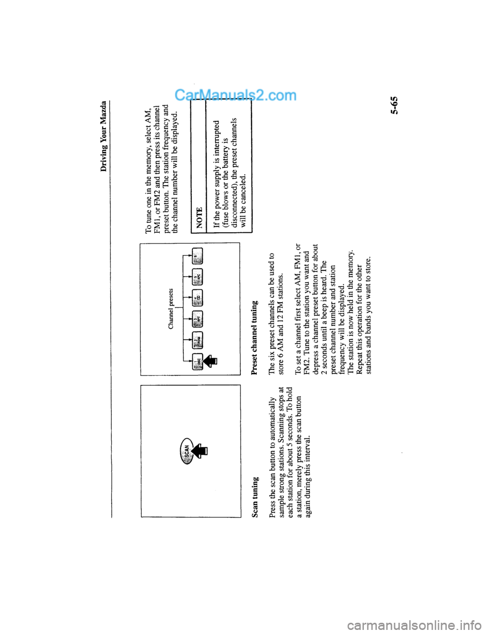 MAZDA MODEL MILLENIA 2000  Owners Manual (in English) 