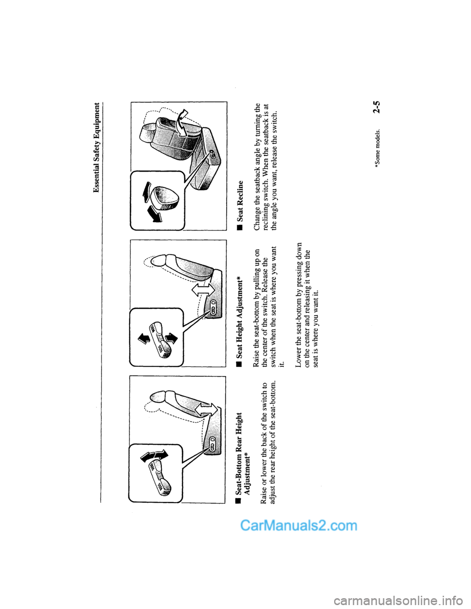 MAZDA MODEL MILLENIA 2000  Owners Manual (in English) 