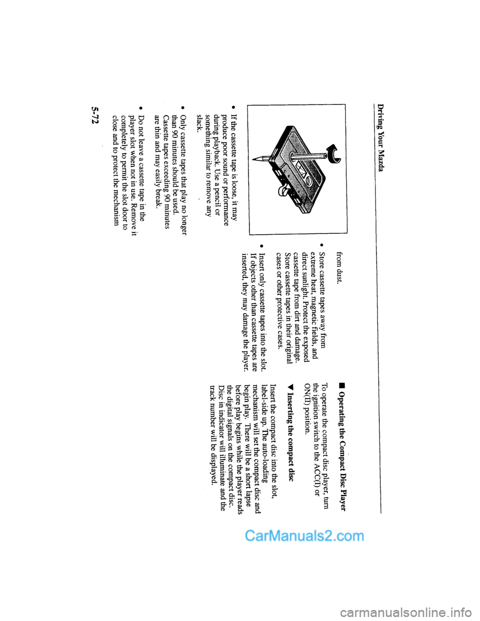 MAZDA MODEL MILLENIA 2000  Owners Manual (in English) 