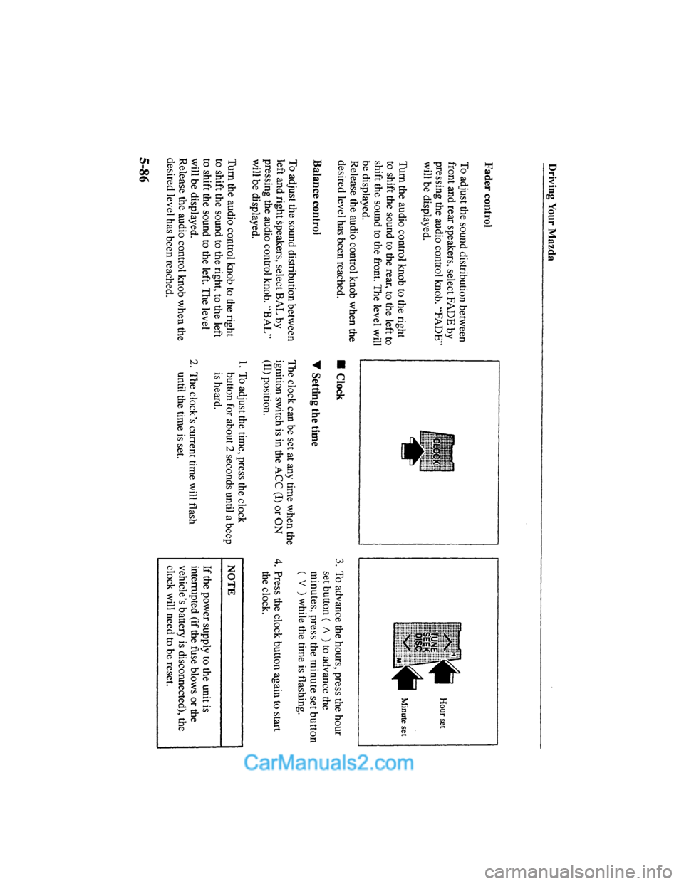 MAZDA MODEL MILLENIA 2000  Owners Manual (in English) 