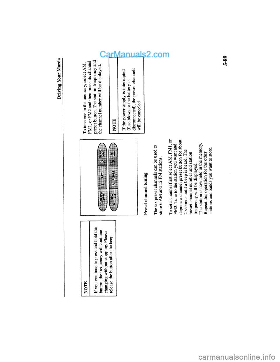 MAZDA MODEL MILLENIA 2000  Owners Manual (in English) 