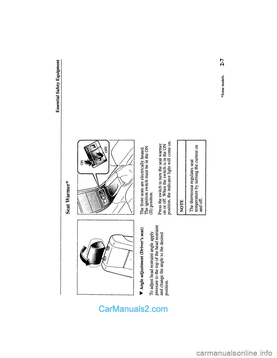 MAZDA MODEL MILLENIA 2000  Owners Manual (in English) 