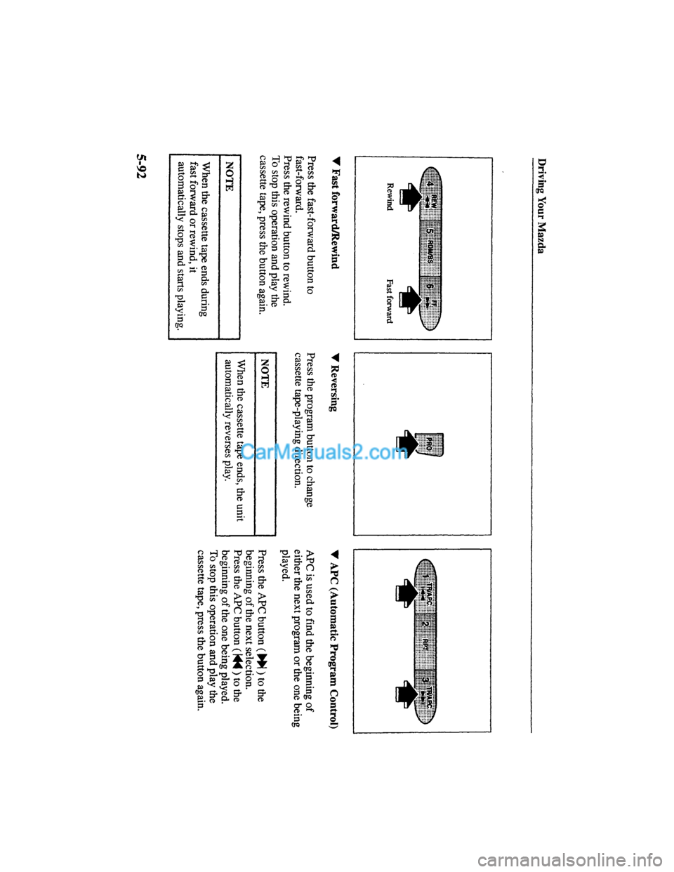 MAZDA MODEL MILLENIA 2000  Owners Manual (in English) 