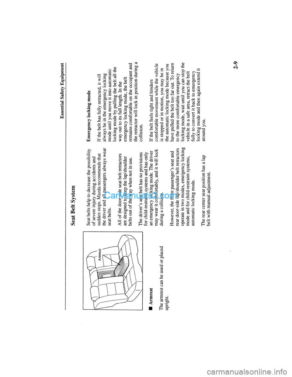 MAZDA MODEL MILLENIA 2000  Owners Manual (in English) 