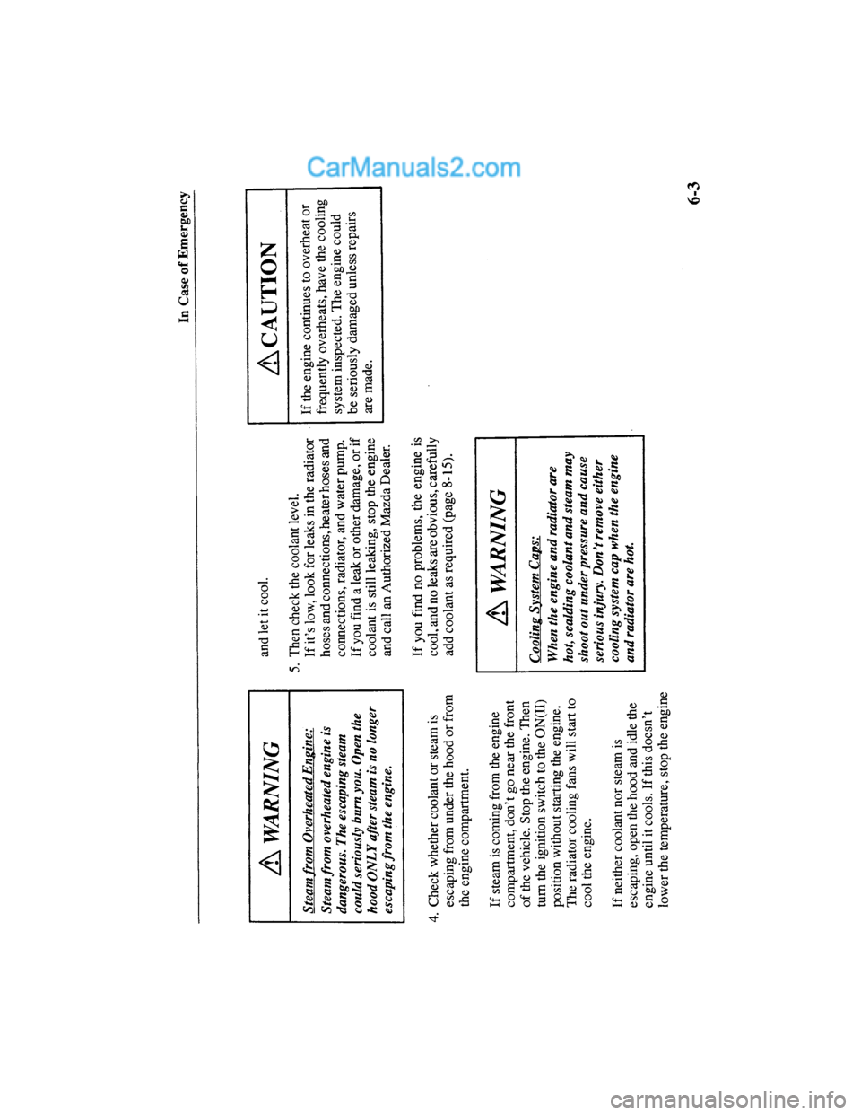 MAZDA MODEL MILLENIA 2000  Owners Manual (in English) 