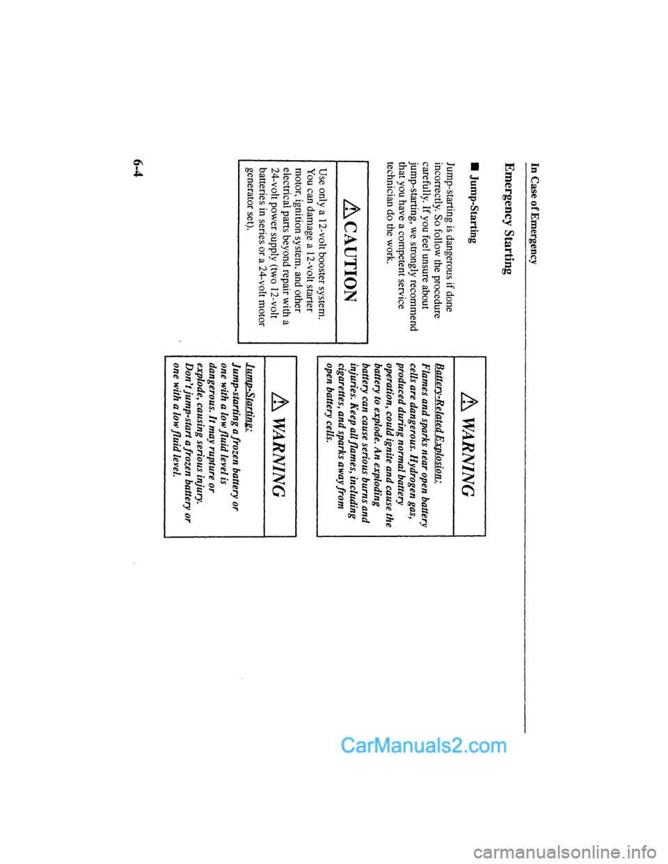 MAZDA MODEL MILLENIA 2000  Owners Manual (in English) 
