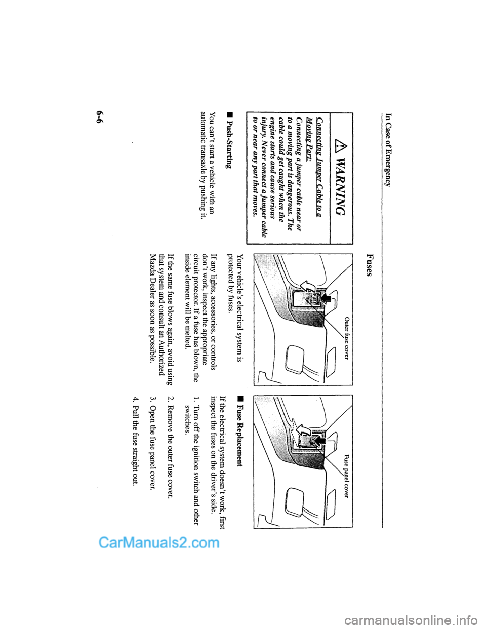 MAZDA MODEL MILLENIA 2000  Owners Manual (in English) 