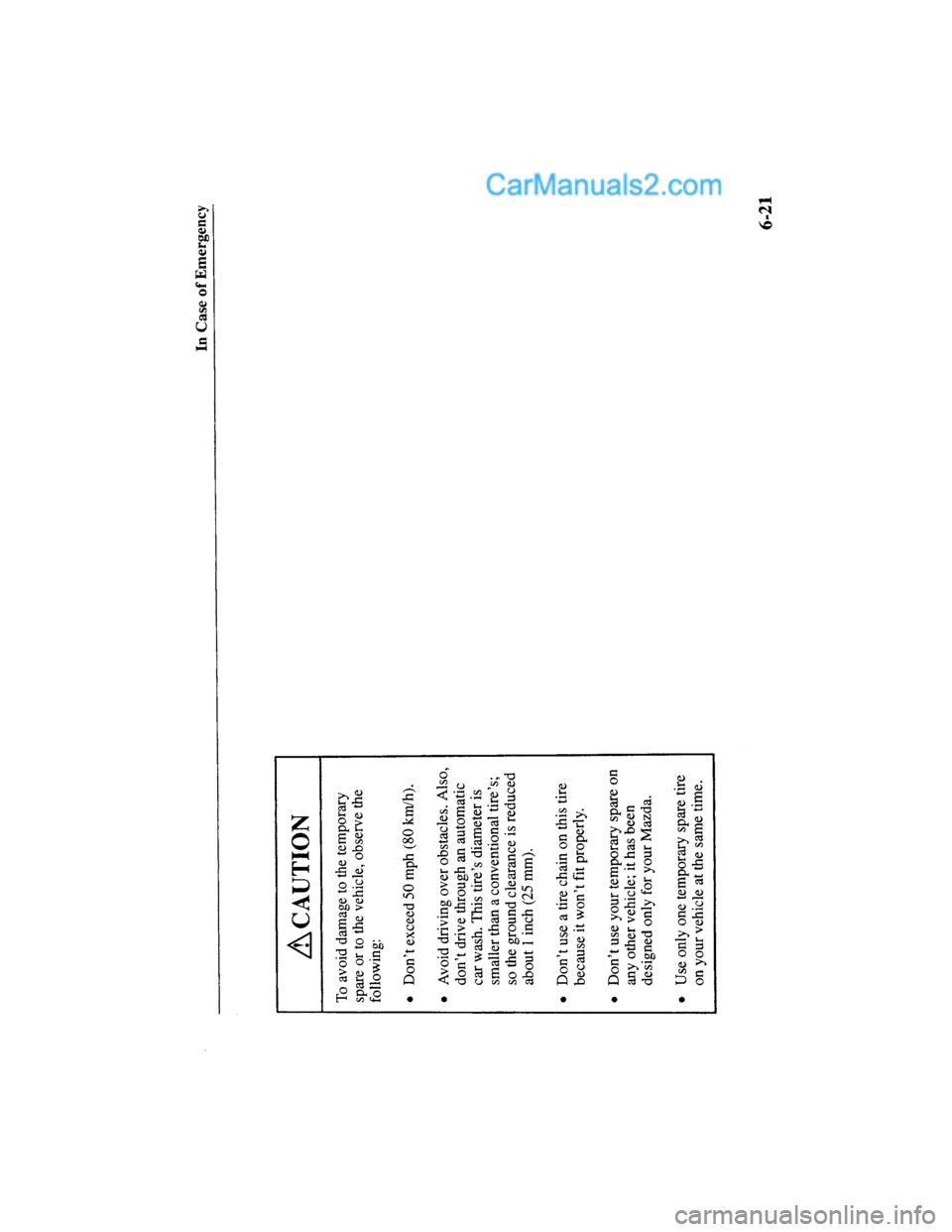MAZDA MODEL MILLENIA 2000  Owners Manual (in English) 