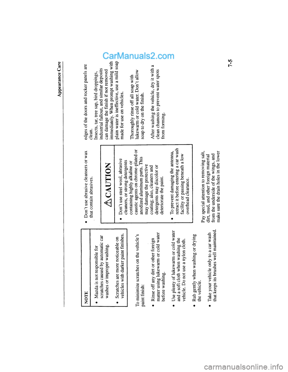 MAZDA MODEL MILLENIA 2000  Owners Manual (in English) 