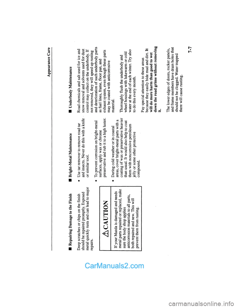 MAZDA MODEL MILLENIA 2000  Owners Manual (in English) 