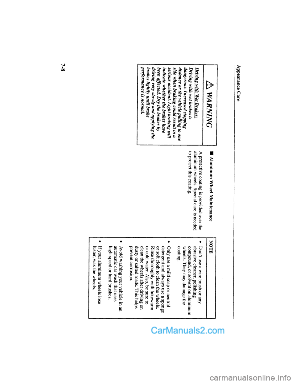 MAZDA MODEL MILLENIA 2000  Owners Manual (in English) 
