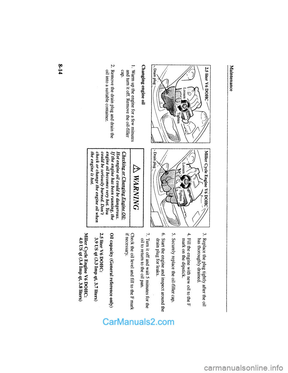 MAZDA MODEL MILLENIA 2000  Owners Manual (in English) 