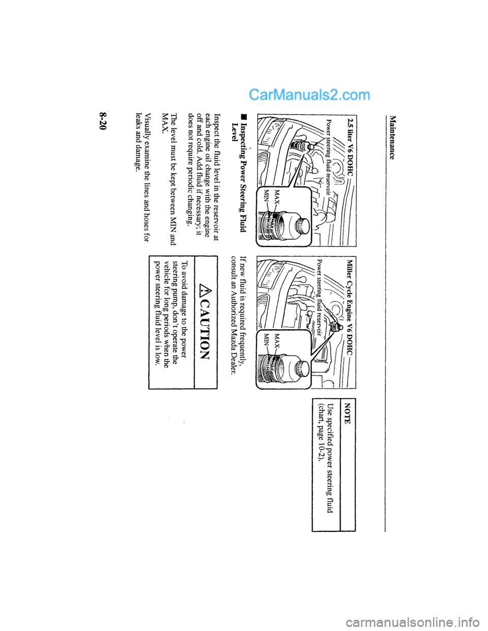 MAZDA MODEL MILLENIA 2000  Owners Manual (in English) 
