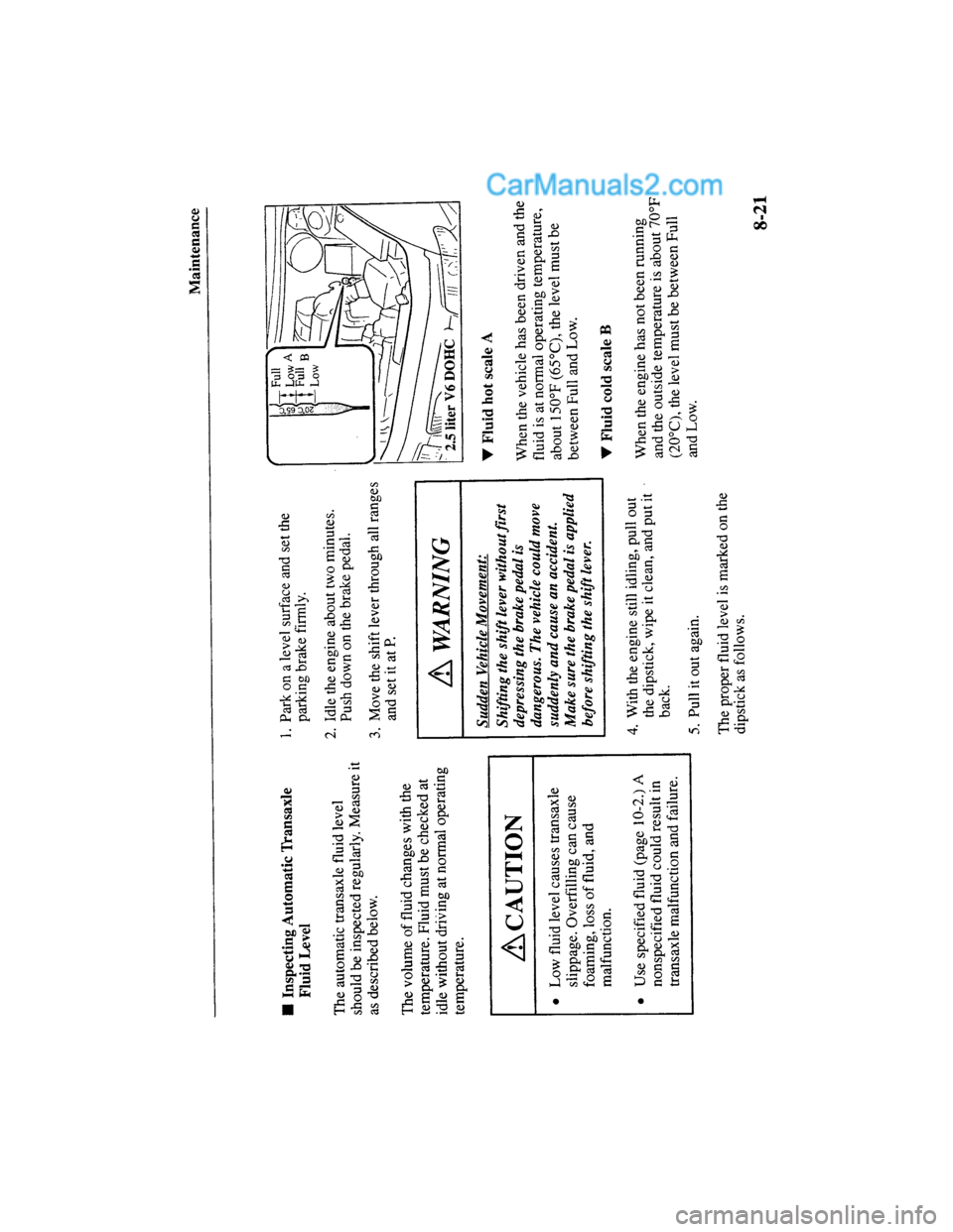 MAZDA MODEL MILLENIA 2000  Owners Manual (in English) 