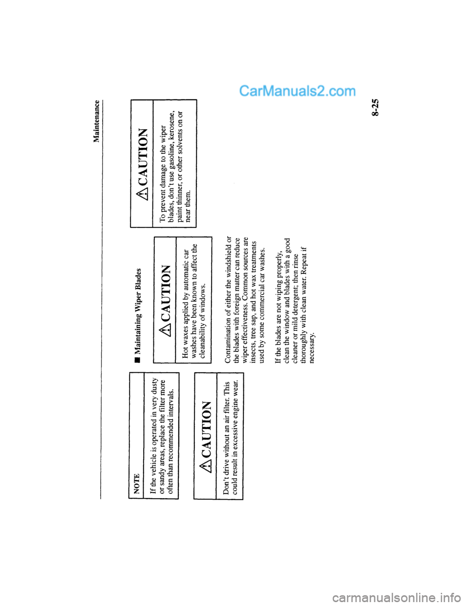 MAZDA MODEL MILLENIA 2000  Owners Manual (in English) 