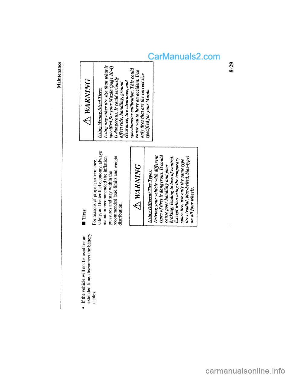 MAZDA MODEL MILLENIA 2000  Owners Manual (in English) 