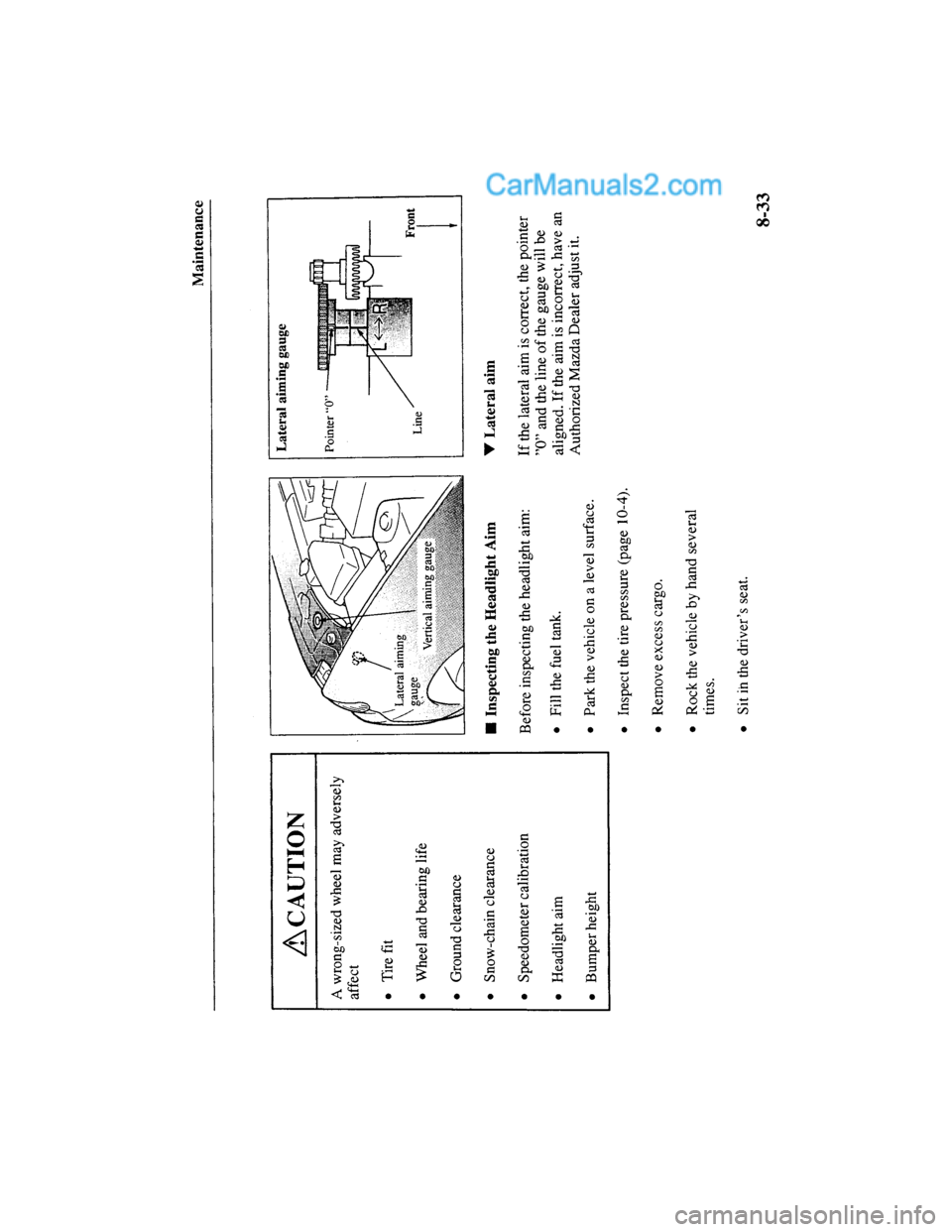 MAZDA MODEL MILLENIA 2000  Owners Manual (in English) 