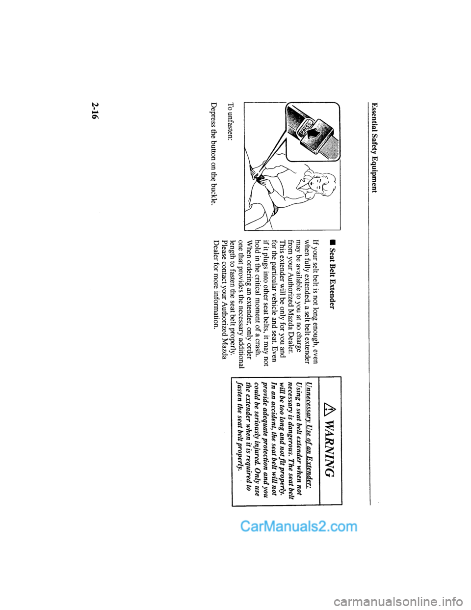 MAZDA MODEL MILLENIA 2000  Owners Manual (in English) 