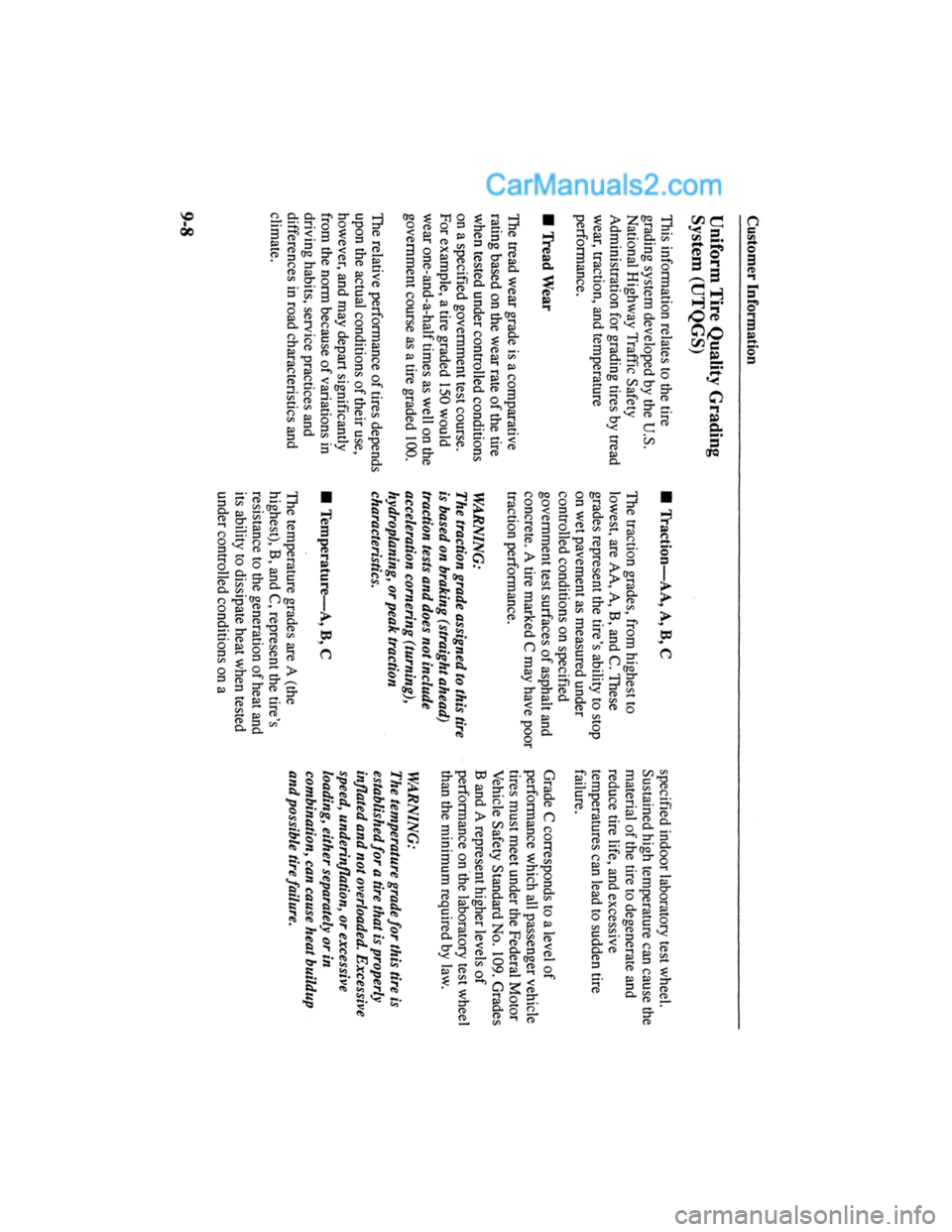 MAZDA MODEL MILLENIA 2000  Owners Manual (in English) 