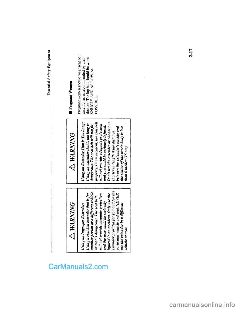 MAZDA MODEL MILLENIA 2000  Owners Manual (in English) 