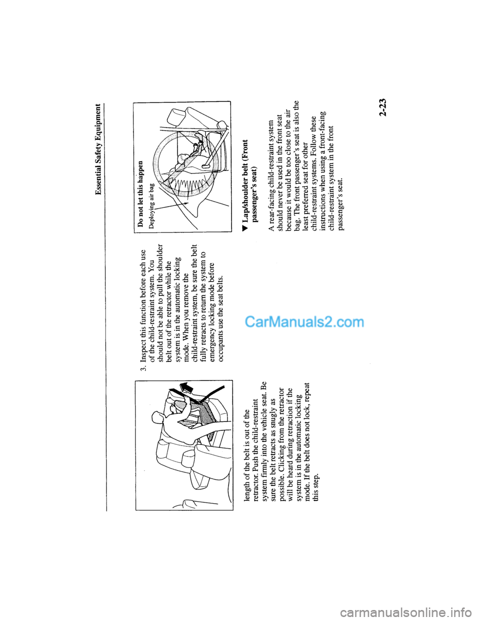 MAZDA MODEL MILLENIA 2000  Owners Manual (in English) 