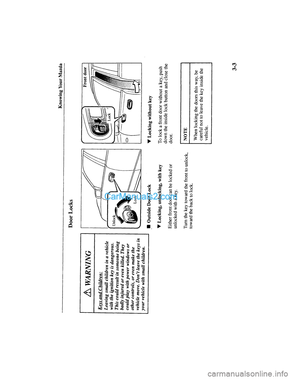 MAZDA MODEL MILLENIA 2000  Owners Manual (in English) 