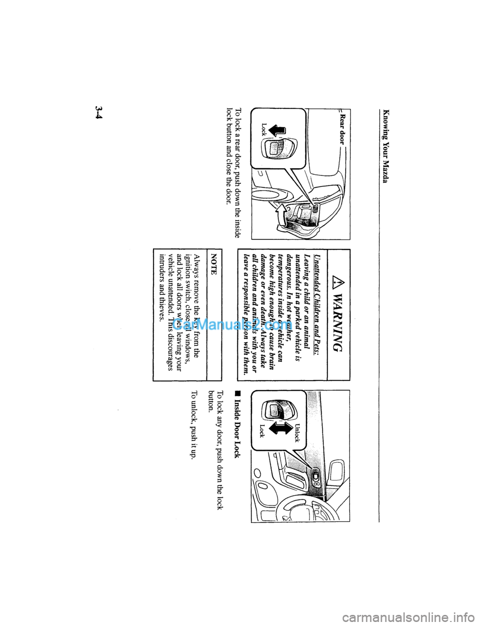 MAZDA MODEL MILLENIA 2000  Owners Manual (in English) 